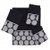 Dotted Circles Black Hand Towel