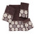 Dotted Circles Mocha Washcloth