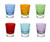 Shot Glasses, Set of 6 Assorted Colors