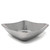 Hammered Titanium-Plated Porcelain Square Bowl, Silver