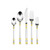 20 Piece Flatware Set 18/10 Stainless Steel & Gold