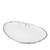 Ceramic Oval Silver Drip Serving Platter 