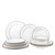 Platinum Swirl Bone China Dinnerware (Service for 8)