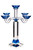 Blue Crystal Candelabra with 5 Branches