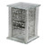 Crystal Tzedakah Box with Metal Plates Silver