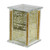 Crystal Tzedakah Box with Golden Metal Plates