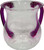 Clear Acrylic Washing Cup With Purple Handles