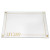 Embroidered Leatherette Lucite and Glass Top Challah Board