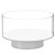 Lucite Salad Bowl with White Base 