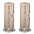Set Of Crystal Candlesticks With 4 Sides Gold Plate