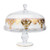 Gold Artwork Cake Stand With Dome