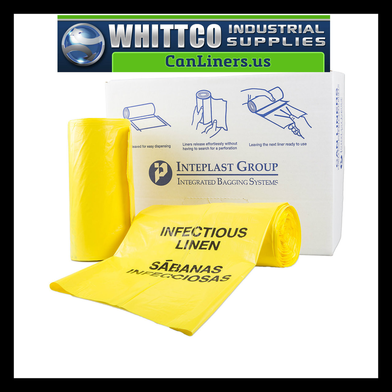  20-30 Gallon Soiled Linens Trash Bags - 1.3 Mil - 200/case