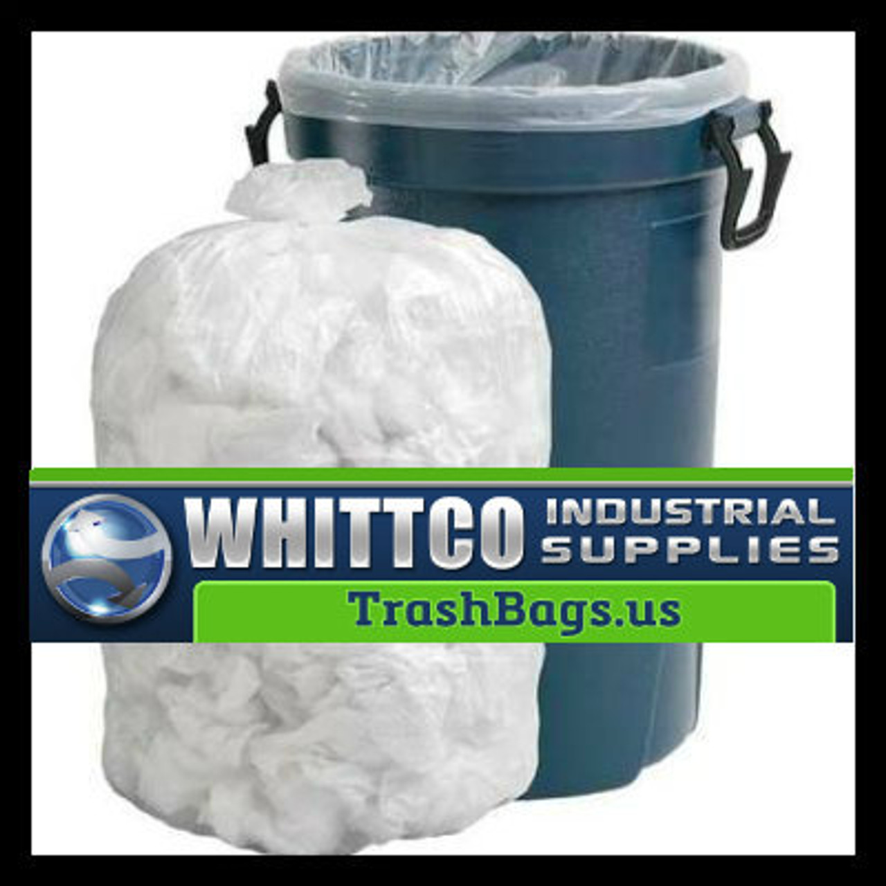 Commercial trash bags 60 gallon 38x58 17 mic case of 200
