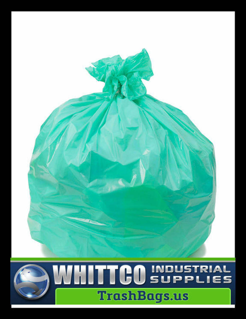 PC47180GN Trash Bags 43x47 1.6 Mil GREEN