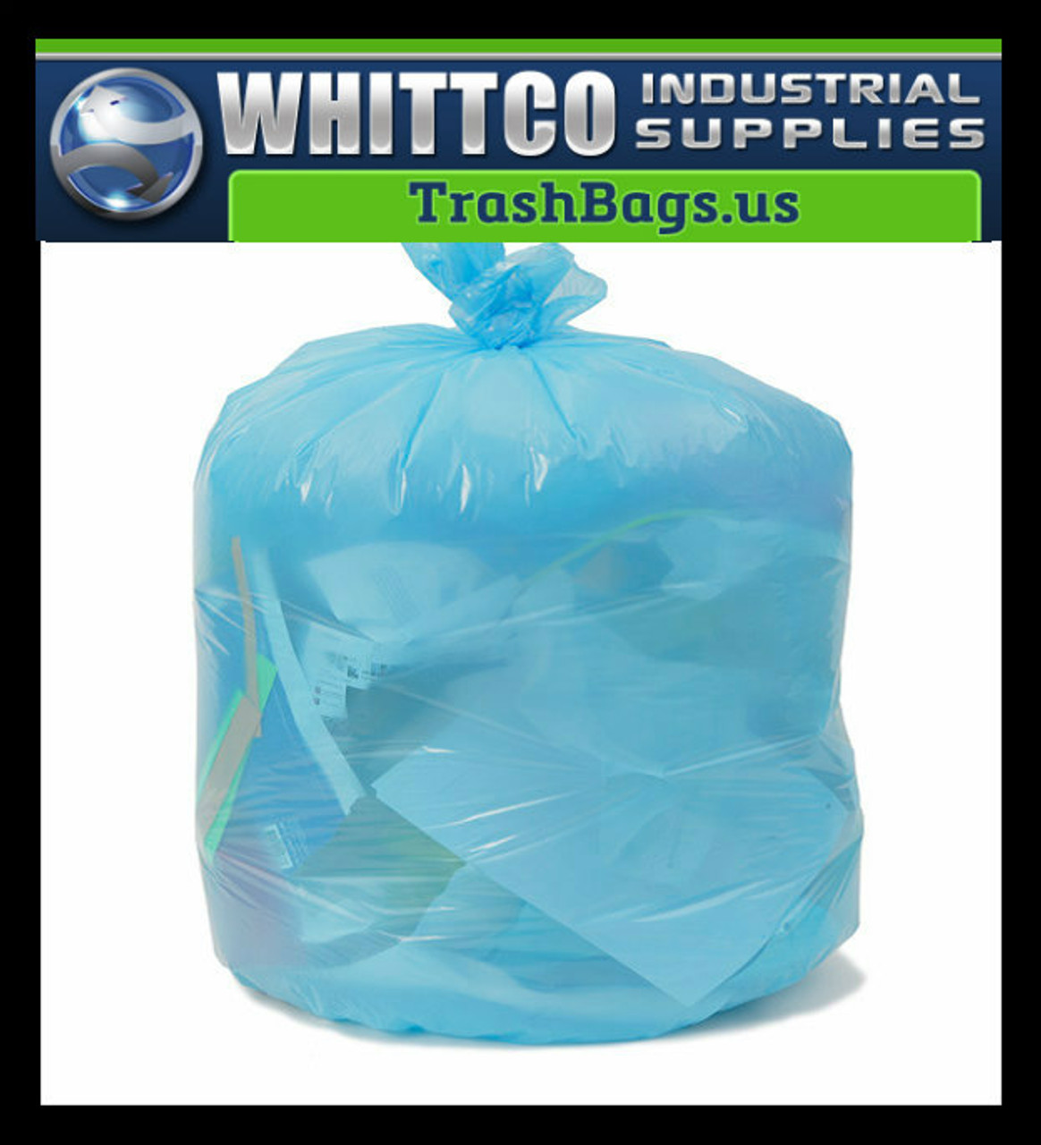 blue trash bags