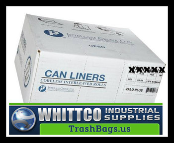 VALH4048K22 VALU-Plus HDPE Trash Bags Inteplast Can Liners Black