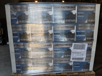 Pallet of contractor bags 3 mil 42 gallon