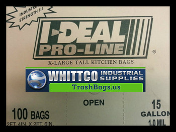 15 Gallon White Drawstring Trash bags heavy duty 1.0 mil