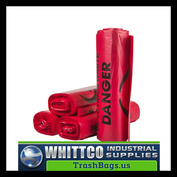 BR4046SPR RED LLDPE Healthcare Trash Bags Inteplast Bags