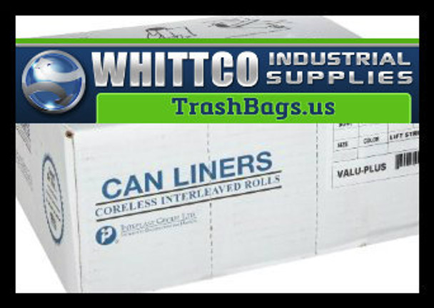 VALH3860N22 VALU-Plus HDPE Trash Bags Inteplast Can Liners Natural