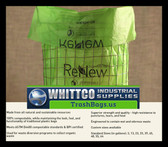 23 Gallon Compostable Trash bags / Liners 1  MIL 125 Bags per case BPI ASTM D6400