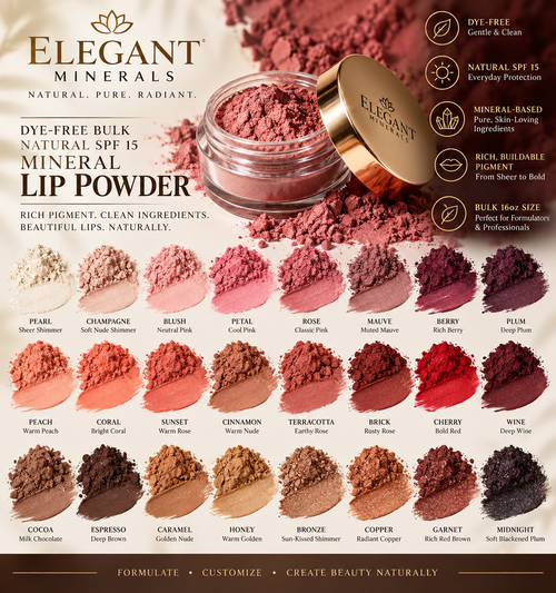 1oz Dye-Free BULK Natural SPF-15 Mineral Lip Powder