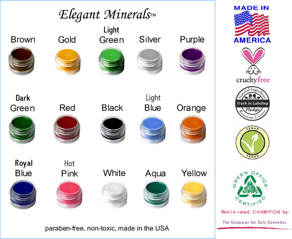 15 Color Party Animal face paint palette kit with interlocking stackable jars