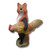 3D archery target in the shape of a fox with a rooster under its arm