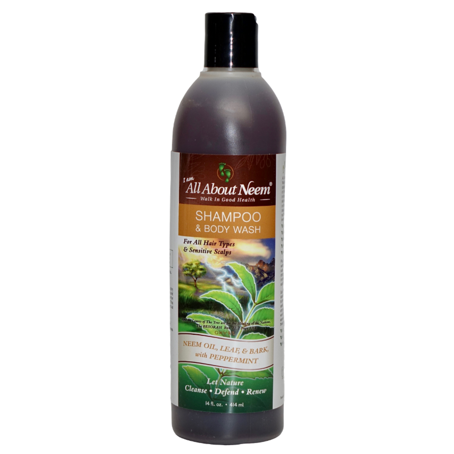 Organic Neem Oil Bark Shampoo for hair, skin and pets