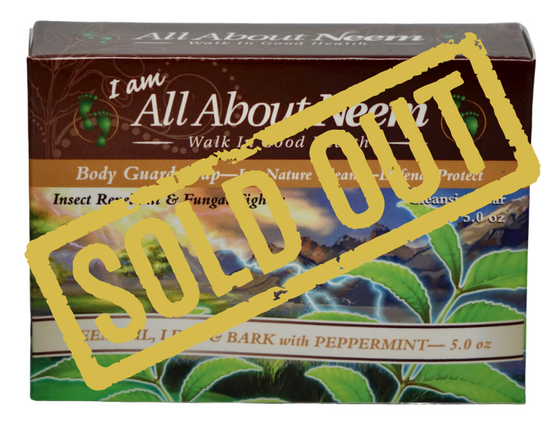 Neem Bark Soap with Hemp, Original BODY GUARD Brown Box Absolutely Natural Insect Repellent & Fungal Fighter with FREE  Soap Saver