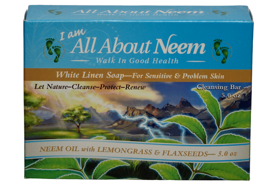 White Linen Neem Oil Soap- All About Neem