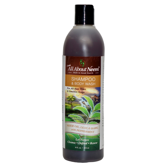 Neem Bark Herbal Essential Oils Body Wash and Shampoo 18 oz