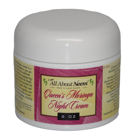 Moringa, Rose and Neem Oils "Queen's Night Cream" with Spike NARD Hemp and Aloe 