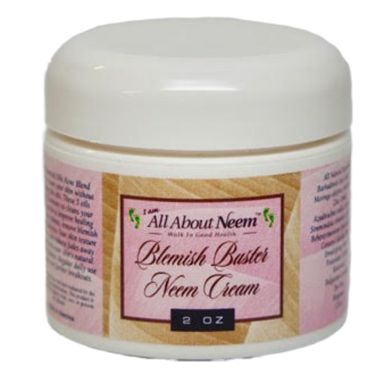 Neem Oil "Blemish Buster" Cream with Hemp, Zinc and Acne Blend Essential Oils
