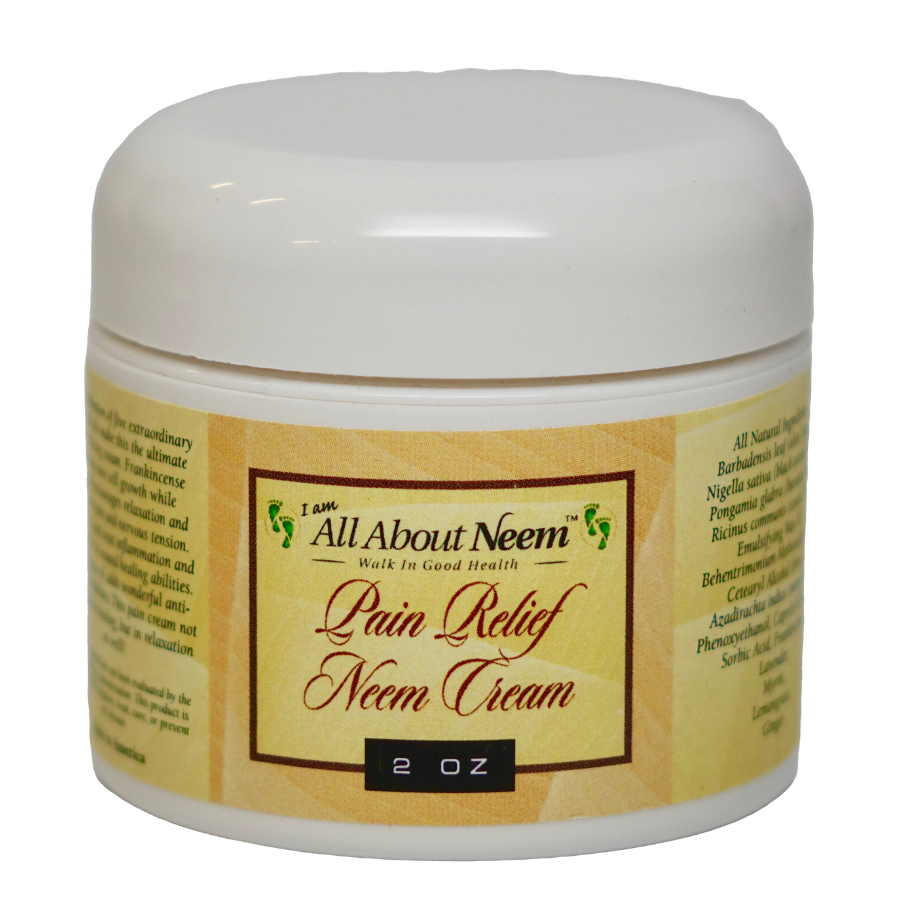 Neem Oil Cream for pain relief for skin, sore muscles, aches