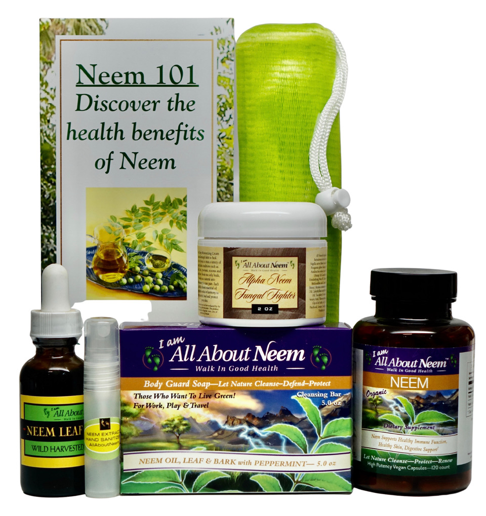 Neem Oil Fungal Fighter kit for fungus, allergies, detox