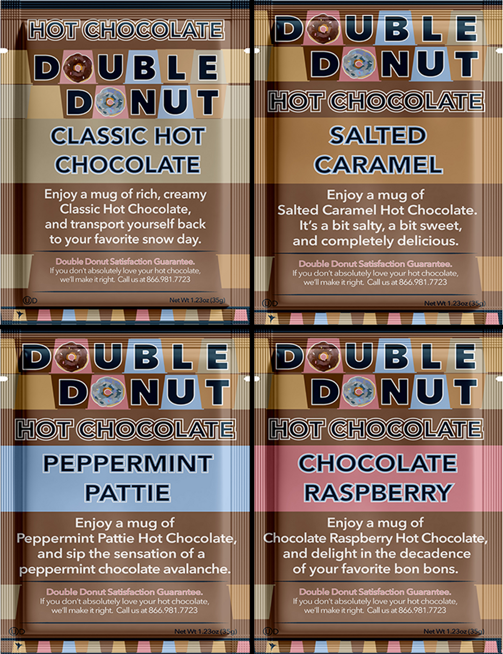 Hot Chocolate Instant Mix Packets By Double Donut