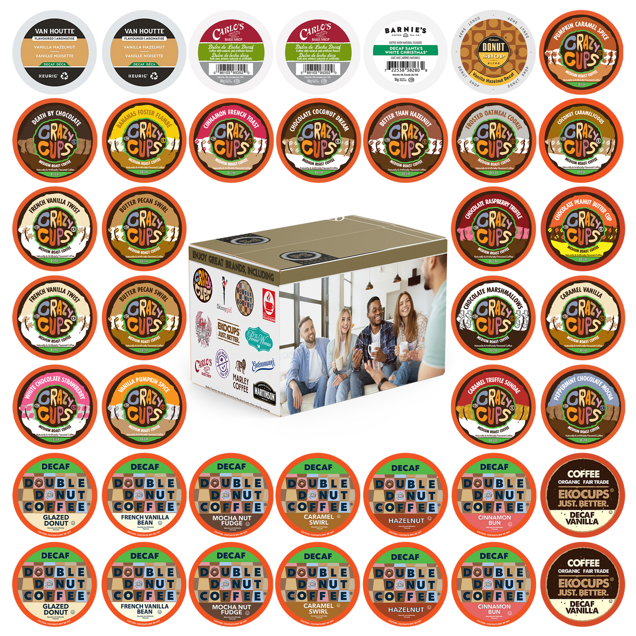 Crazy Cups, Flavored Coffee K-Cups Variety Pack Sampler, 20 Ct 