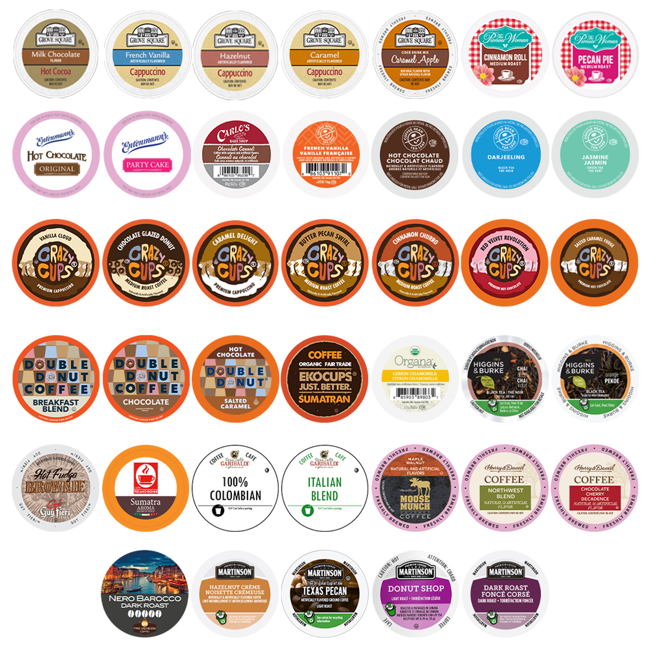 Crazy Cups, Flavored Coffee K-Cups Variety Pack Sampler, 20 Ct 