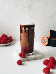 Cupid's Bliss: A Chocolate Raspberry Truffle Iced Coffee Recipe from Crazy Cups