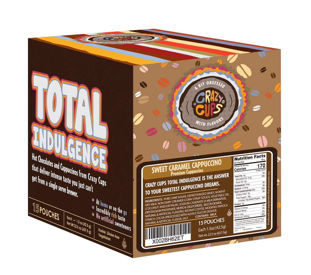 Crazy Cups Total Indulgence Cappuccino Powder Mix Crazy Cups