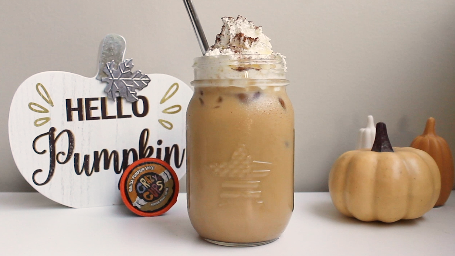 Pumpkin Iced Coffee Cup Fall Coffee Cup Iced Coffee Cup 