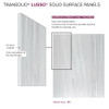 Transolid LW6072-186 Lusso 60-in x 72-in Glue to Wall Wall Panel, Glacier Grey