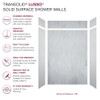 LWKX60368412-190 Lusso 60-in x 36-in x 84/12-in Glue To Wall 6-Piece Transition Shower Wall Kit, Bellanca