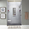 Transolid LWKX60368412-186 Lusso 60-in x 36-in x 84/12-in Glue To Wall 6-Piece Transition Shower Wall Kit, Glacier Grey