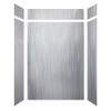 Transolid LWKX60368412-186 Lusso 60-in x 36-in x 84/12-in Glue To Wall 6-Piece Transition Shower Wall Kit, Glacier Grey