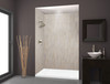 Transolid LWKX60368412-185 Lusso 60-in x 36-in x 84/12-in Glue To Wall 6-Piece Transition Shower Wall Kit, Creme Carmel