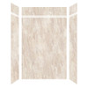 Transolid LWKX60368412-185 Lusso 60-in x 36-in x 84/12-in Glue To Wall 6-Piece Transition Shower Wall Kit, Creme Carmel