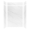 Transolid LWKX60368412-181 Lusso 60-in x 36-in x 84/12-in Glue To Wall 6-Piece Transition Shower Wall Kit, Palladio White