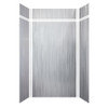LWKX48368412-186 Lusso 48-in x 36-in x 84/12-in Glue To Wall 6-Piece Transition Shower Wall Kit, Glacier Grey